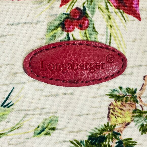 Longaberger Holiday Gift Bag Holiday Stripe Holiday Botanical #23540 Poinsettia - Picture 3 of 9